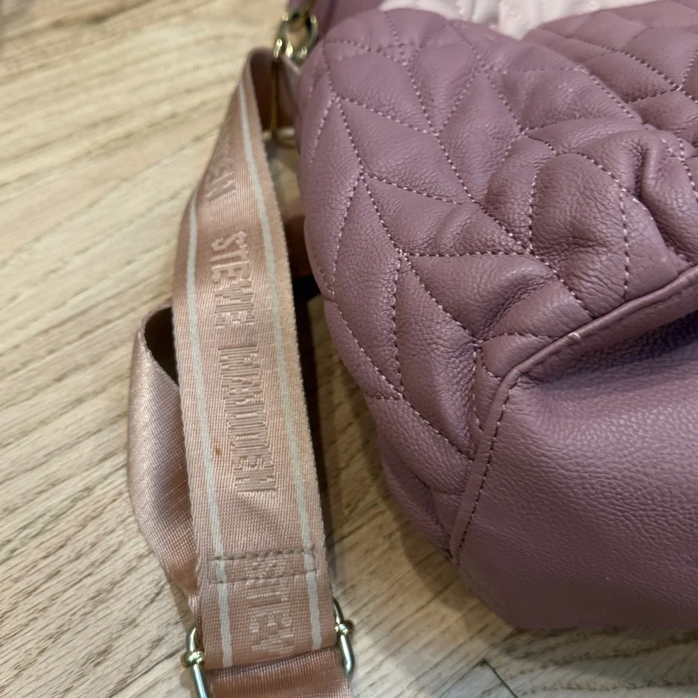 Steve Madden Baby Bag, Diaper Bag Quilted Blush Pink